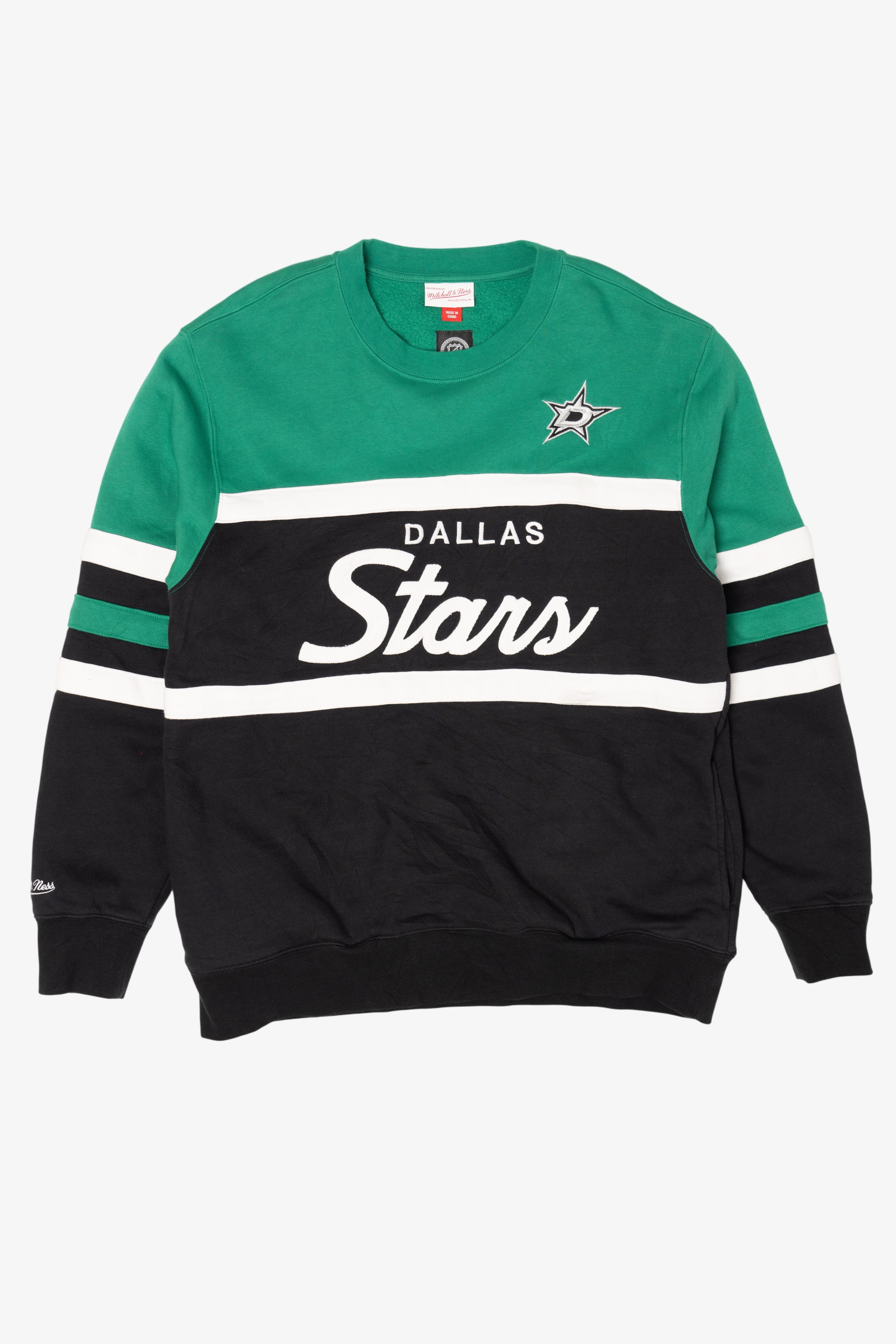 Green Mitchell & Ness Dallas Stars NHL Sweatshirt