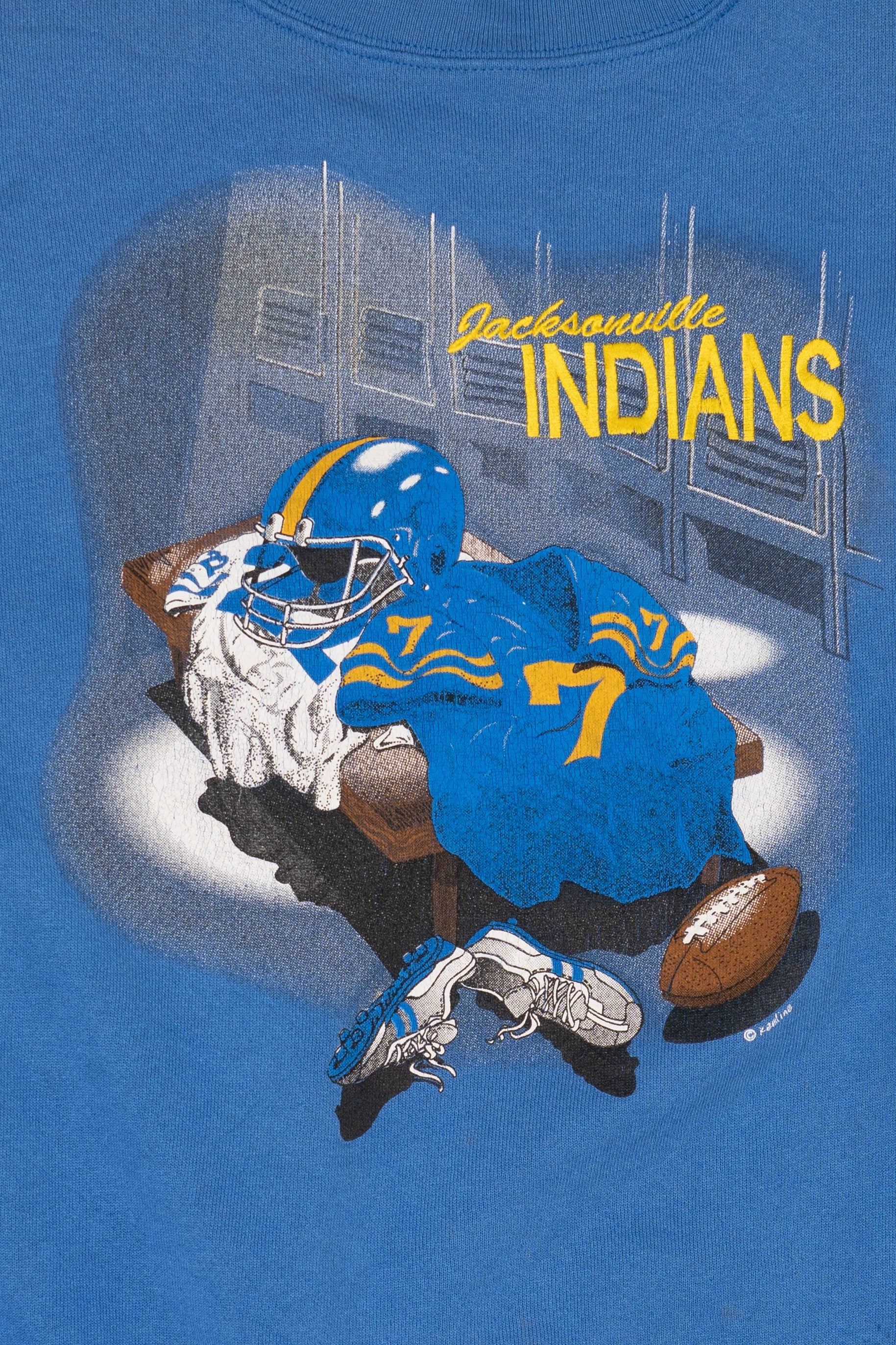 Vintage Blue Jacksonville Indians Sweatshirt (1990s)