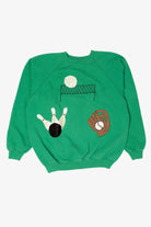Vintage Green Sports Raglan Sweatshirt (1980s)