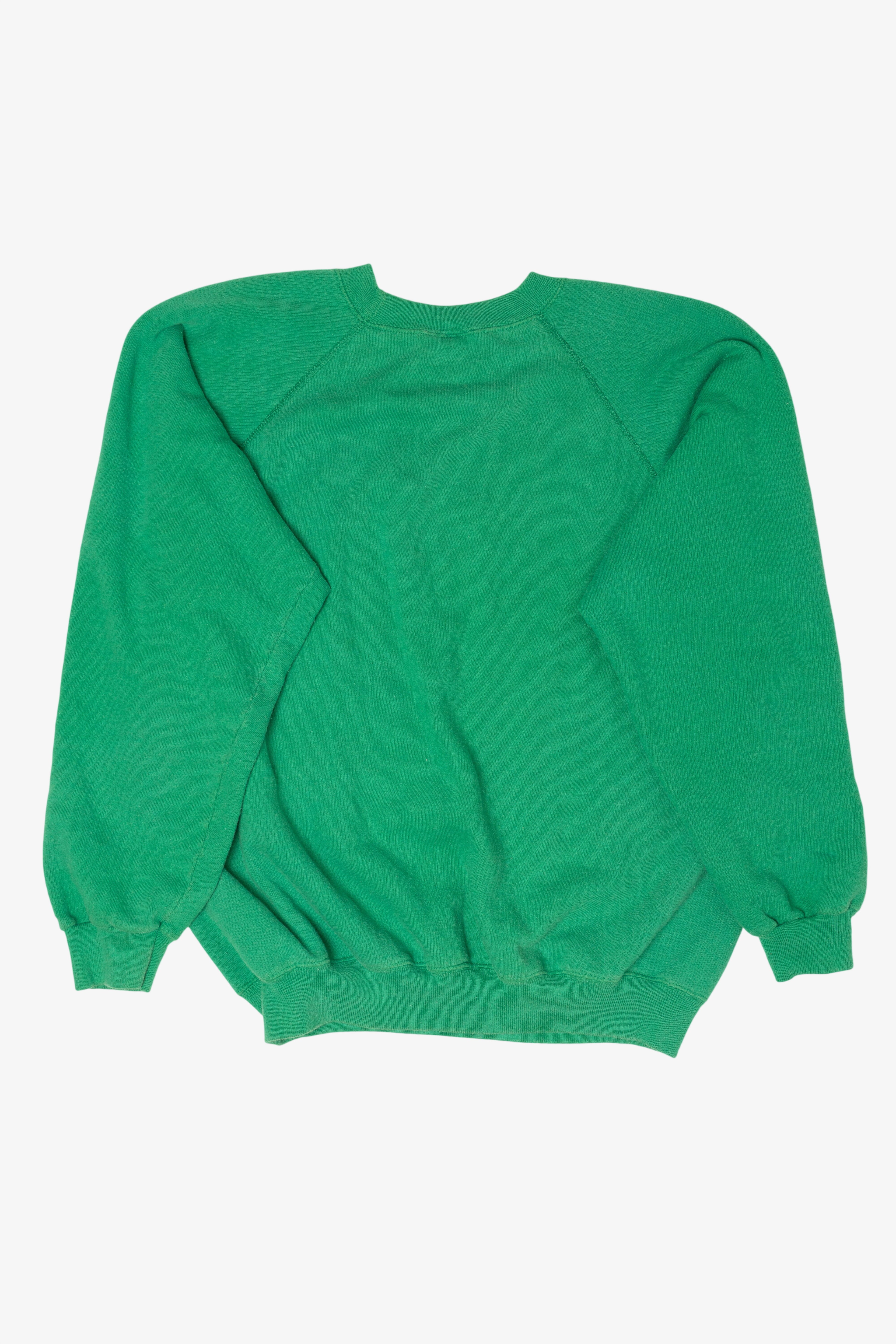 Vintage Green Sports Raglan Sweatshirt (1980s)