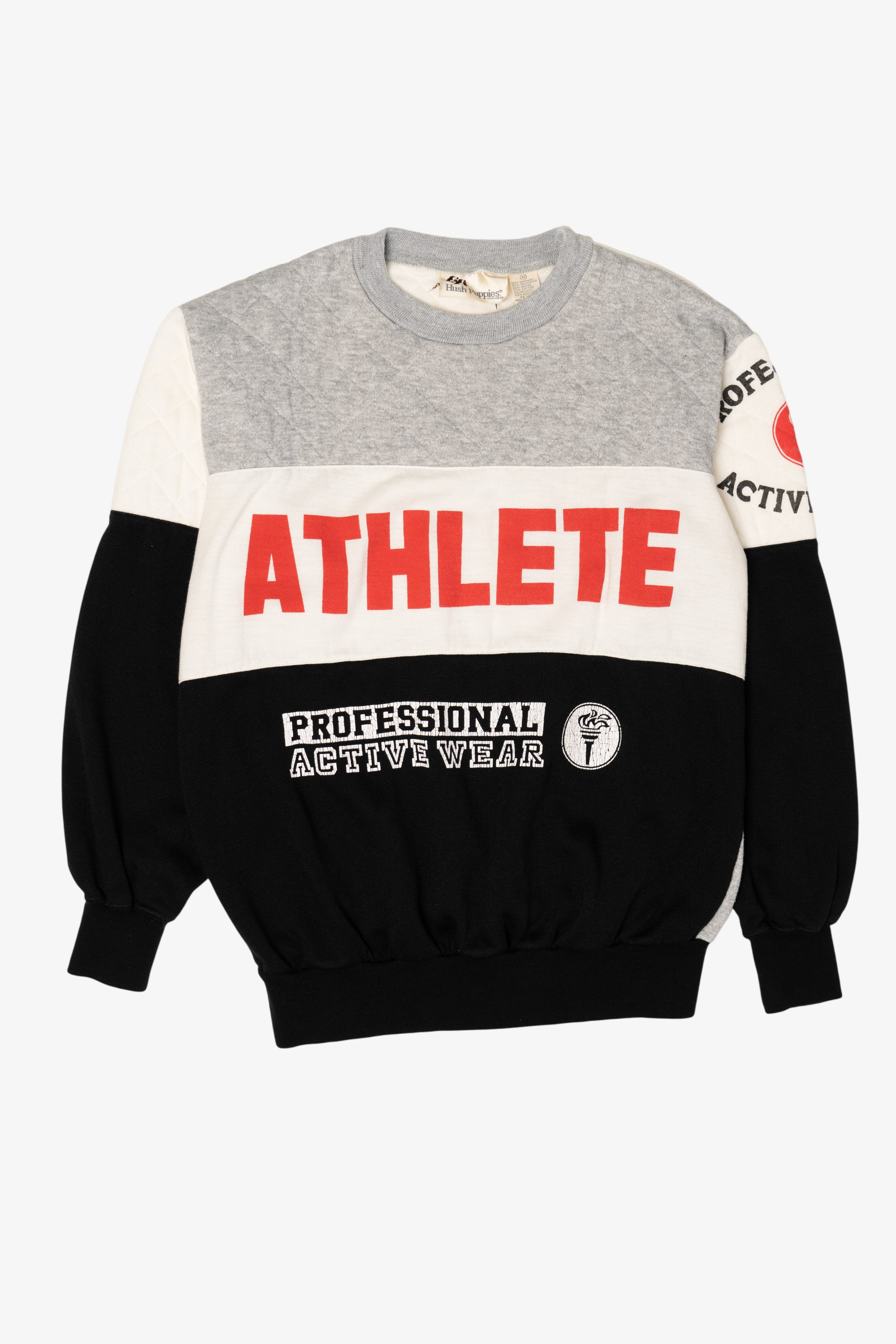 Vintage Athlete Professional Active Wear Quilted Sweatshirt (1990s)