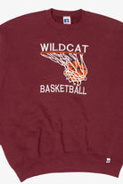 Vintage Burgundy Wildcat Basketball Sweatshirt (1990s)