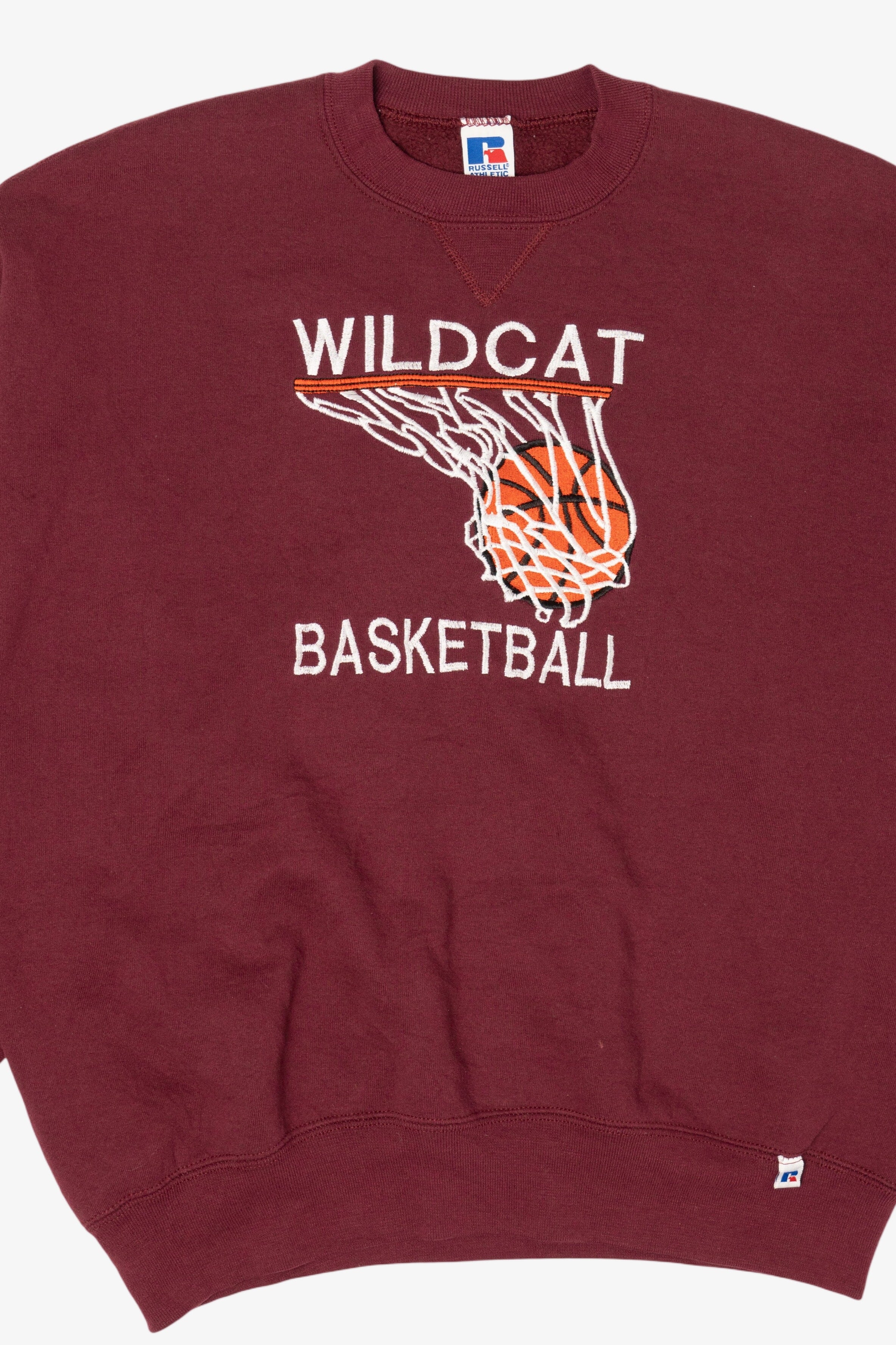 Vintage Burgundy Wildcat Basketball Sweatshirt (1990s)