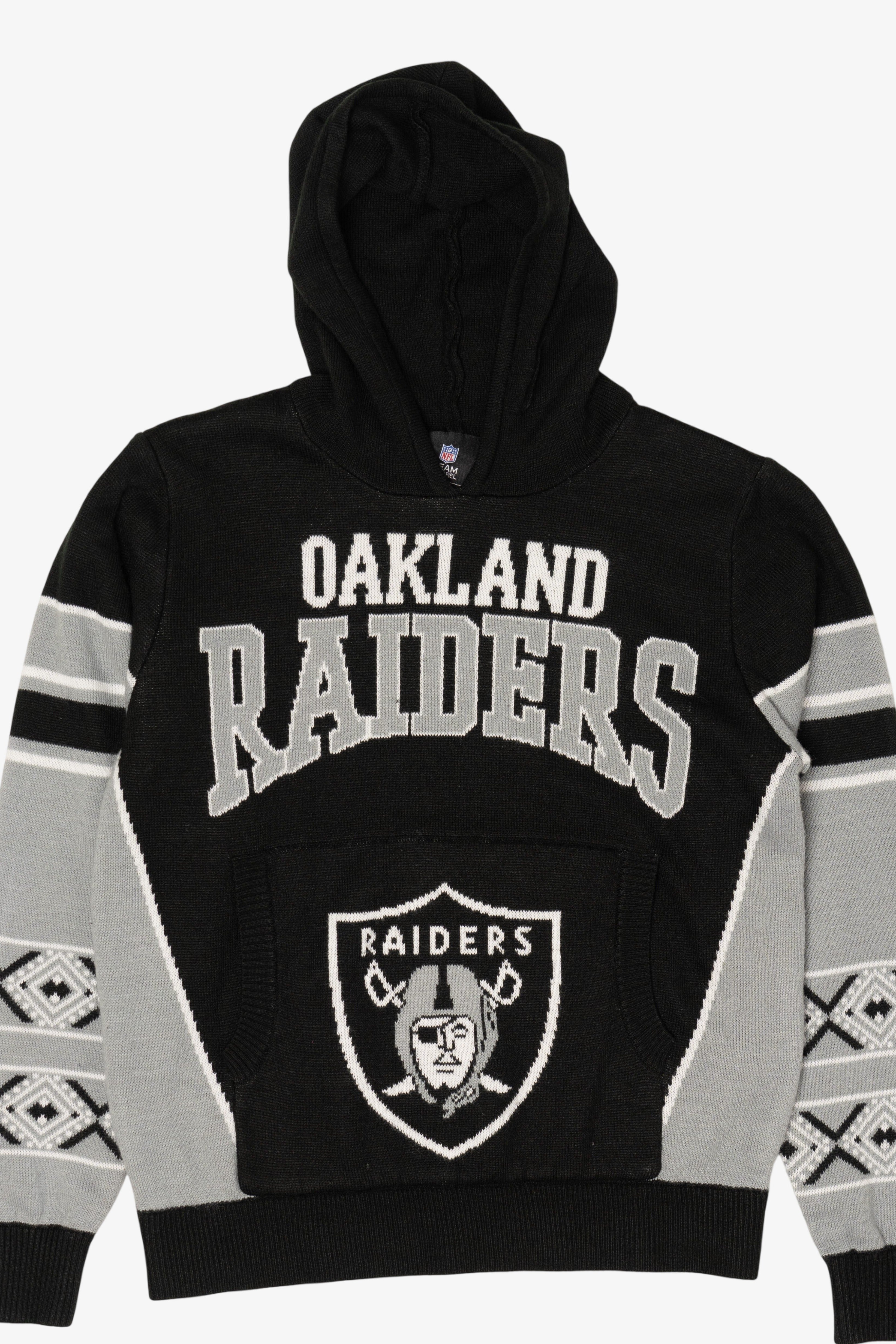 Black NFL Team Apparel Youth Oakland Raiders Hooded Sweatshirt (2010s)