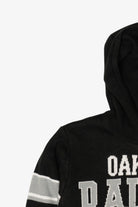Black NFL Team Apparel Youth Oakland Raiders Hooded Sweatshirt (2010s)