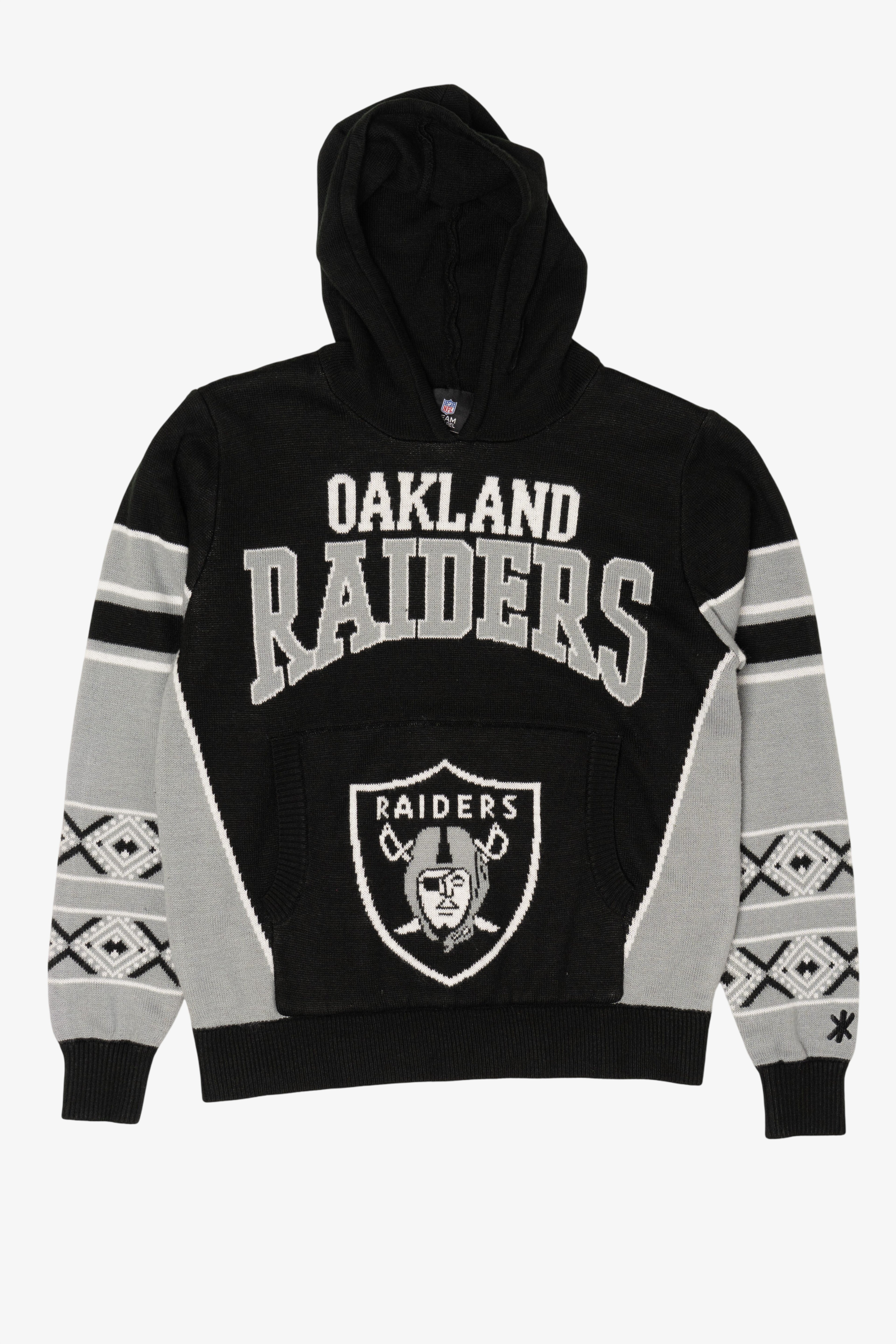 Black NFL Team Apparel Youth Oakland Raiders Hooded Sweatshirt (2010s)