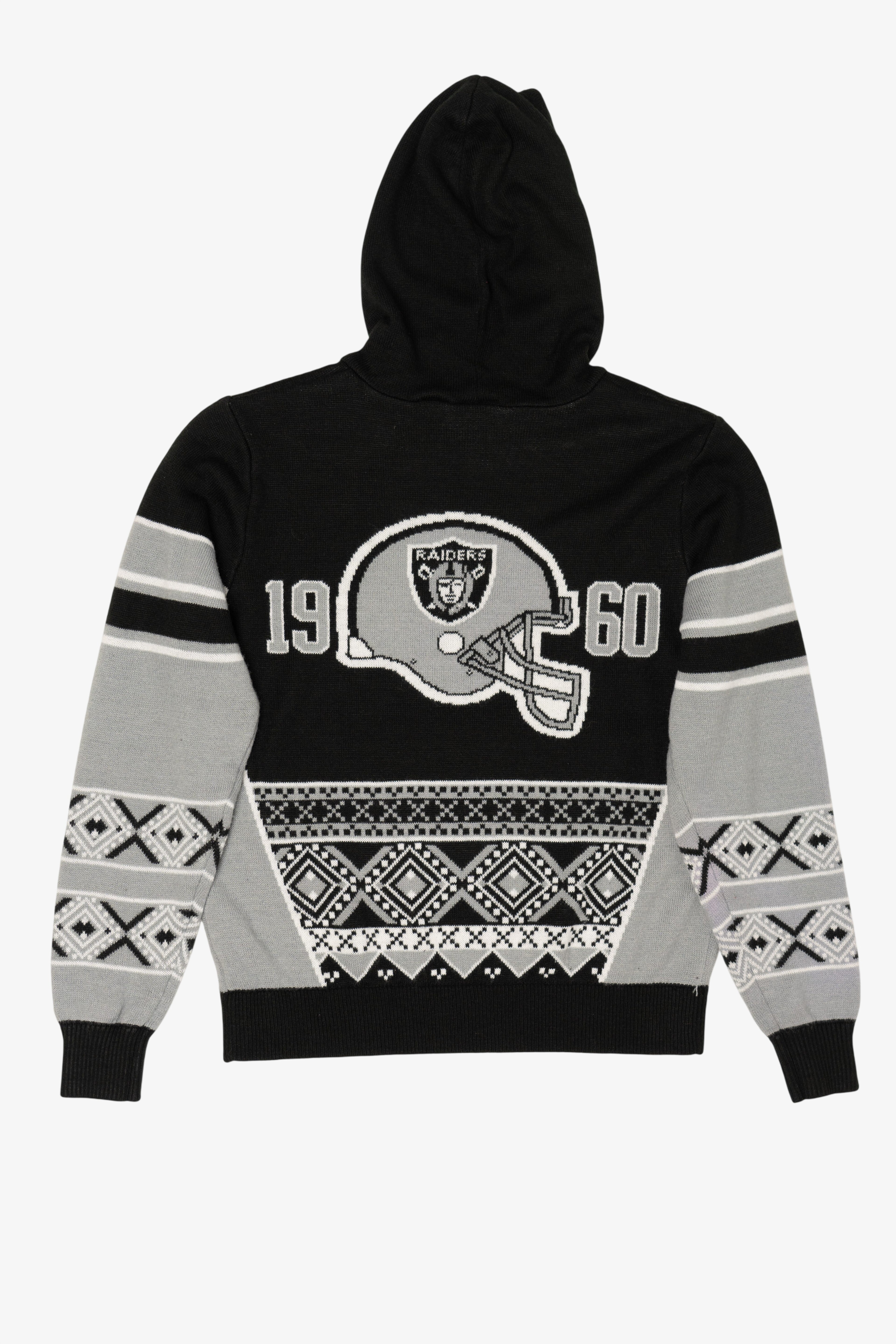 Black NFL Team Apparel Youth Oakland Raiders Hooded Sweatshirt (2010s)