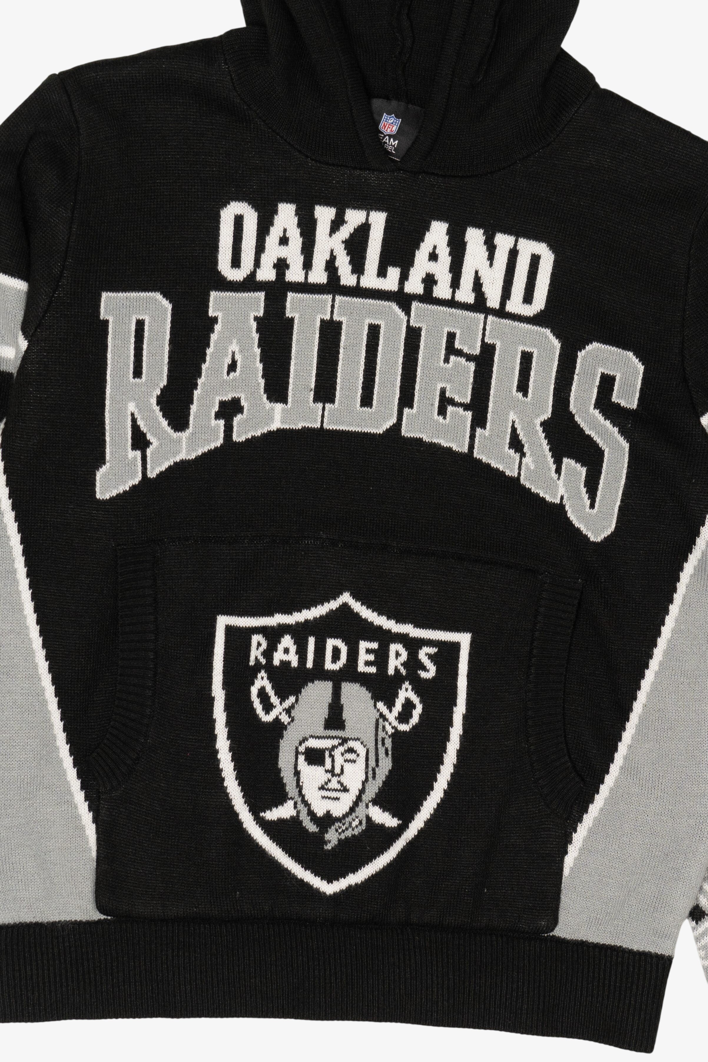 Black NFL Team Apparel Youth Oakland Raiders Hooded Sweatshirt (2010s)