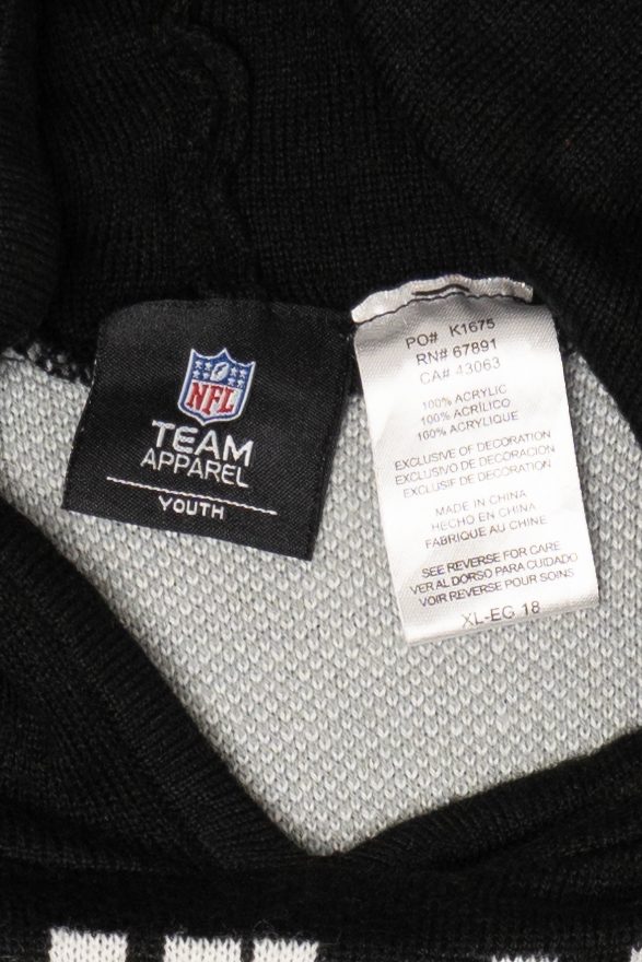 Black NFL Team Apparel Youth Oakland Raiders Hooded Sweatshirt (2010s)