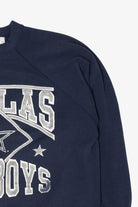 Vintage Navy Blue Dallas Cowboys Raglan Sweatshirt (1990s)