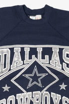 Vintage Navy Blue Dallas Cowboys Raglan Sweatshirt (1990s)