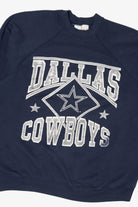 Vintage Navy Blue Dallas Cowboys Raglan Sweatshirt (1990s)