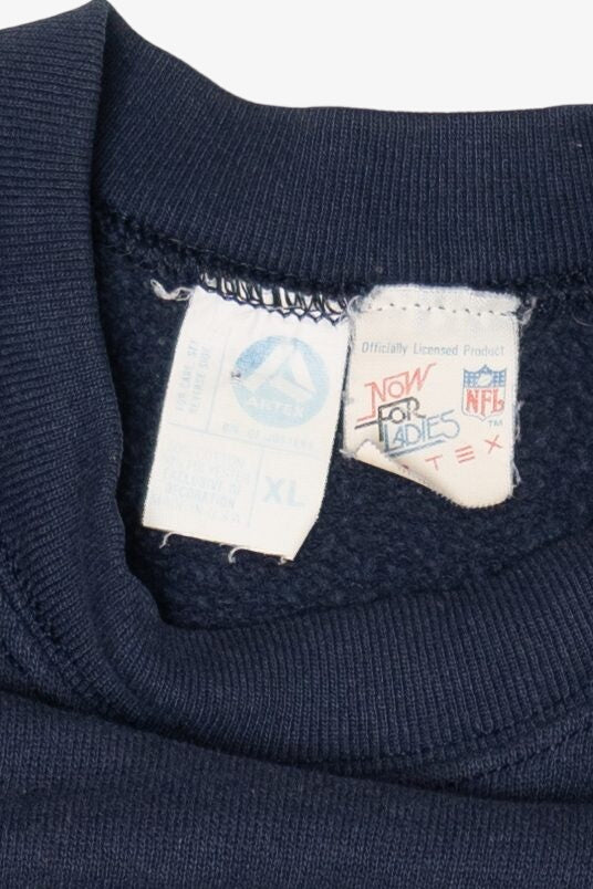Vintage Navy Blue Dallas Cowboys Raglan Sweatshirt (1990s)