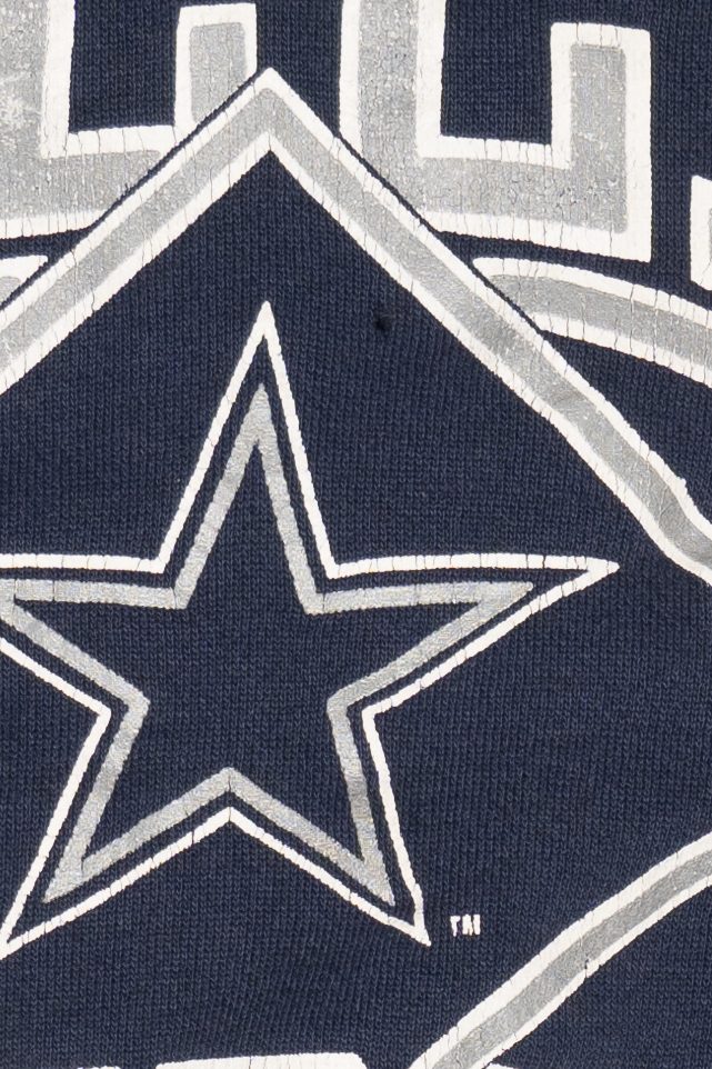 Vintage Navy Blue Dallas Cowboys Raglan Sweatshirt (1990s)