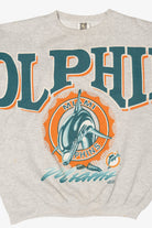 Vintage Light Gray Miami Dolphins Spell Out Sweatshirt (1990s)