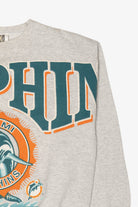 Vintage Light Gray Miami Dolphins Spell Out Sweatshirt (1990s)