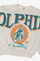 Vintage Light Gray Miami Dolphins Spell Out Sweatshirt (1990s)