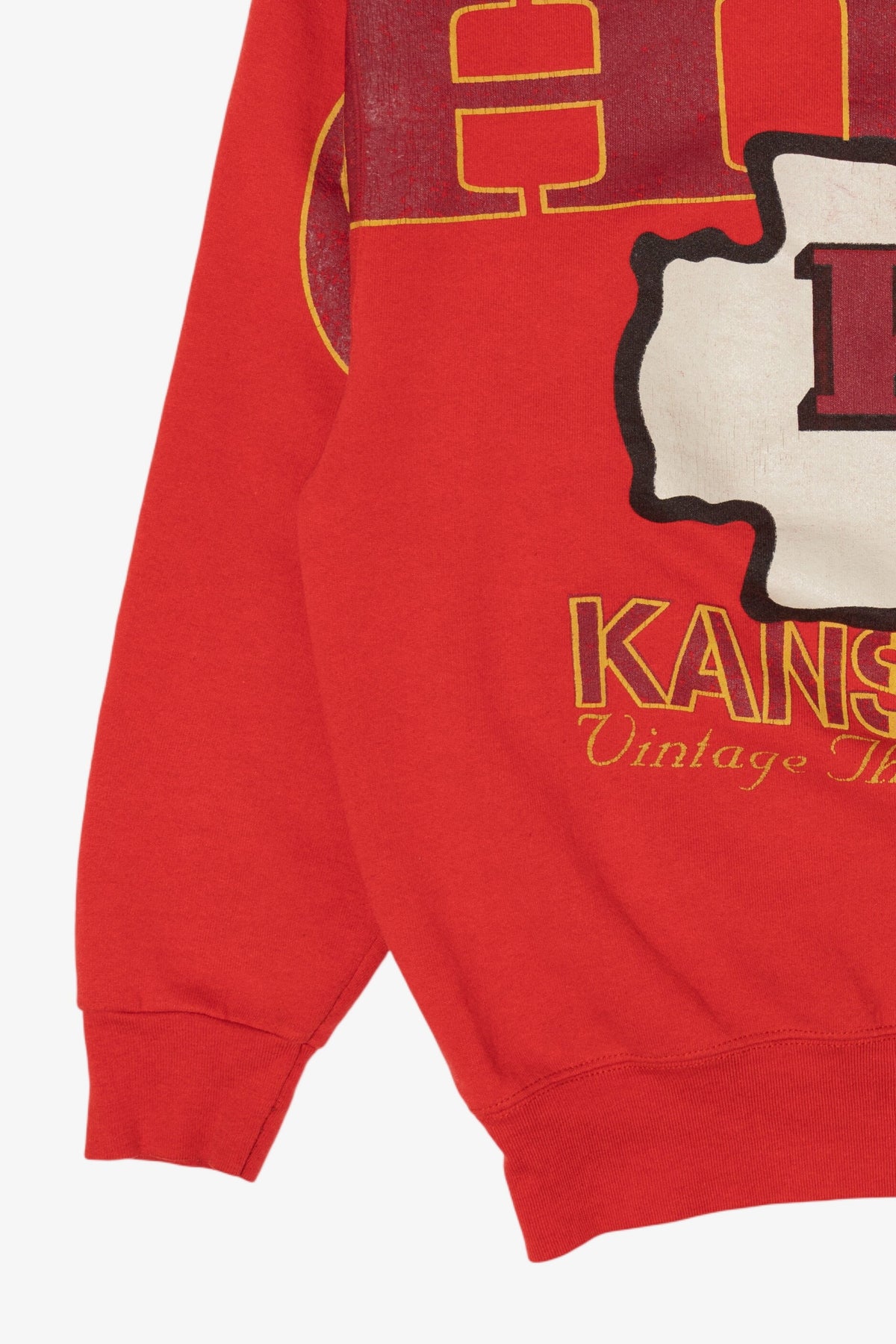 Vintage Red Kanas City Chiefs Spell Out Sweatshirt (1990s)