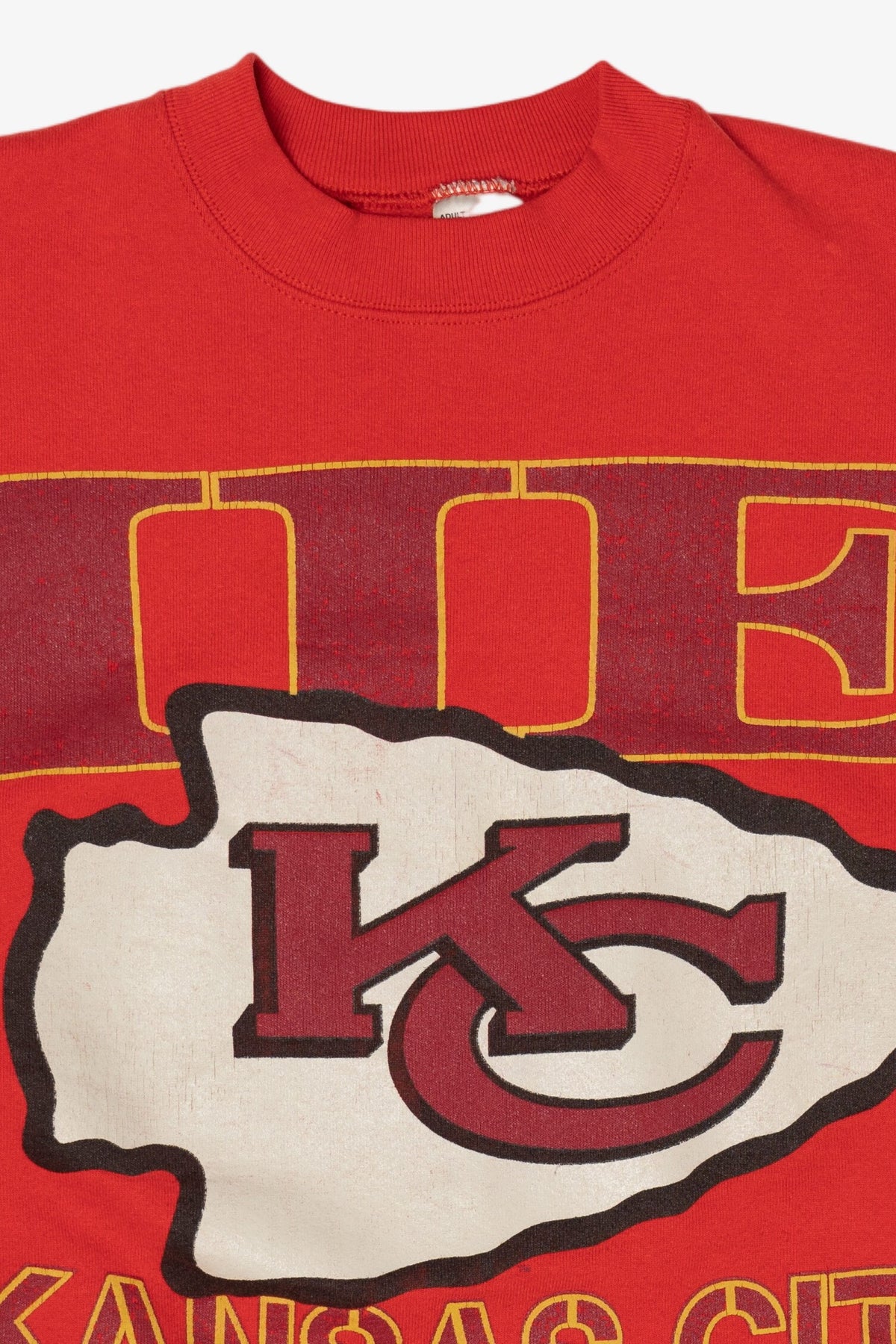 Vintage Red Kanas City Chiefs Spell Out Sweatshirt (1990s)
