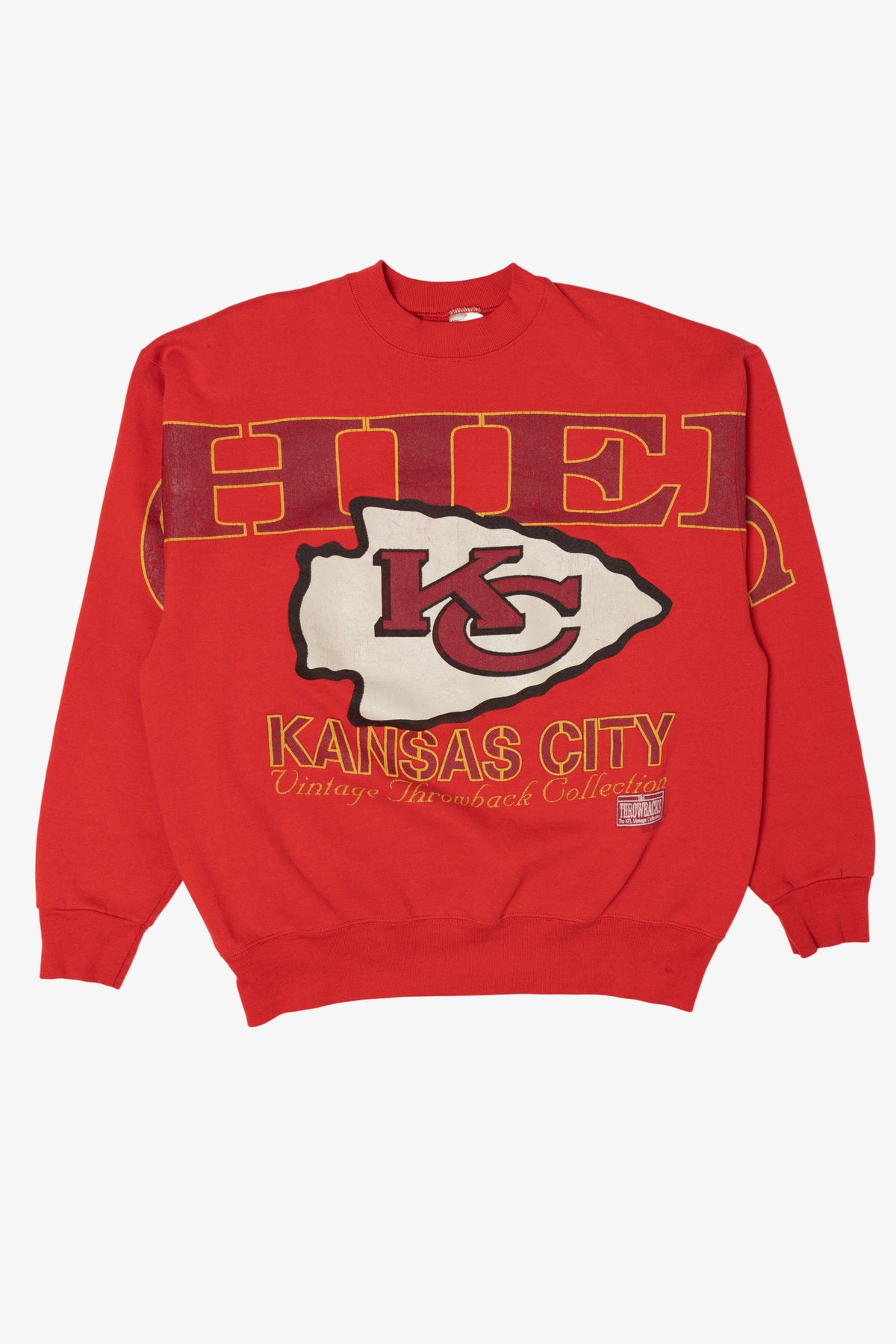 Vintage Red Kanas City Chiefs Spell Out Sweatshirt (1990s)