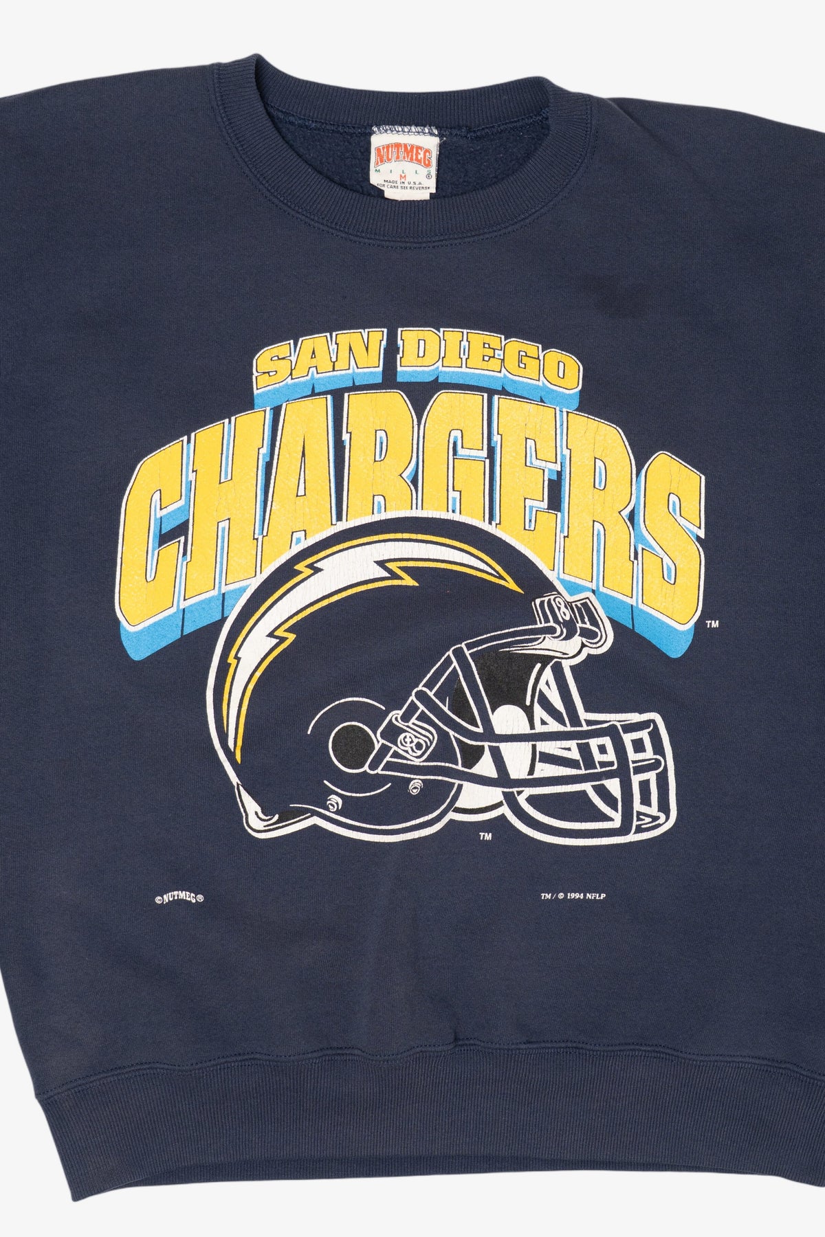 Vintage Navy Blue San Diego Chargers Sweatshirt (1990s)