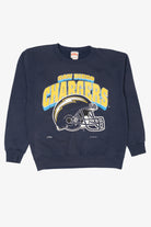 Vintage Navy Blue San Diego Chargers Sweatshirt (1990s)