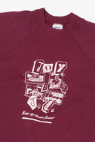 Vintage Burgundy Joy N J.C Raglan Sweatshirt (1980s)