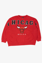 Red Chicago Bulls Spell Out Sweatshirt (2010s)