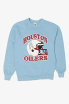 Vintage Light Blue Houston Oilers NFL Raglan Sweatshirt (1980s)