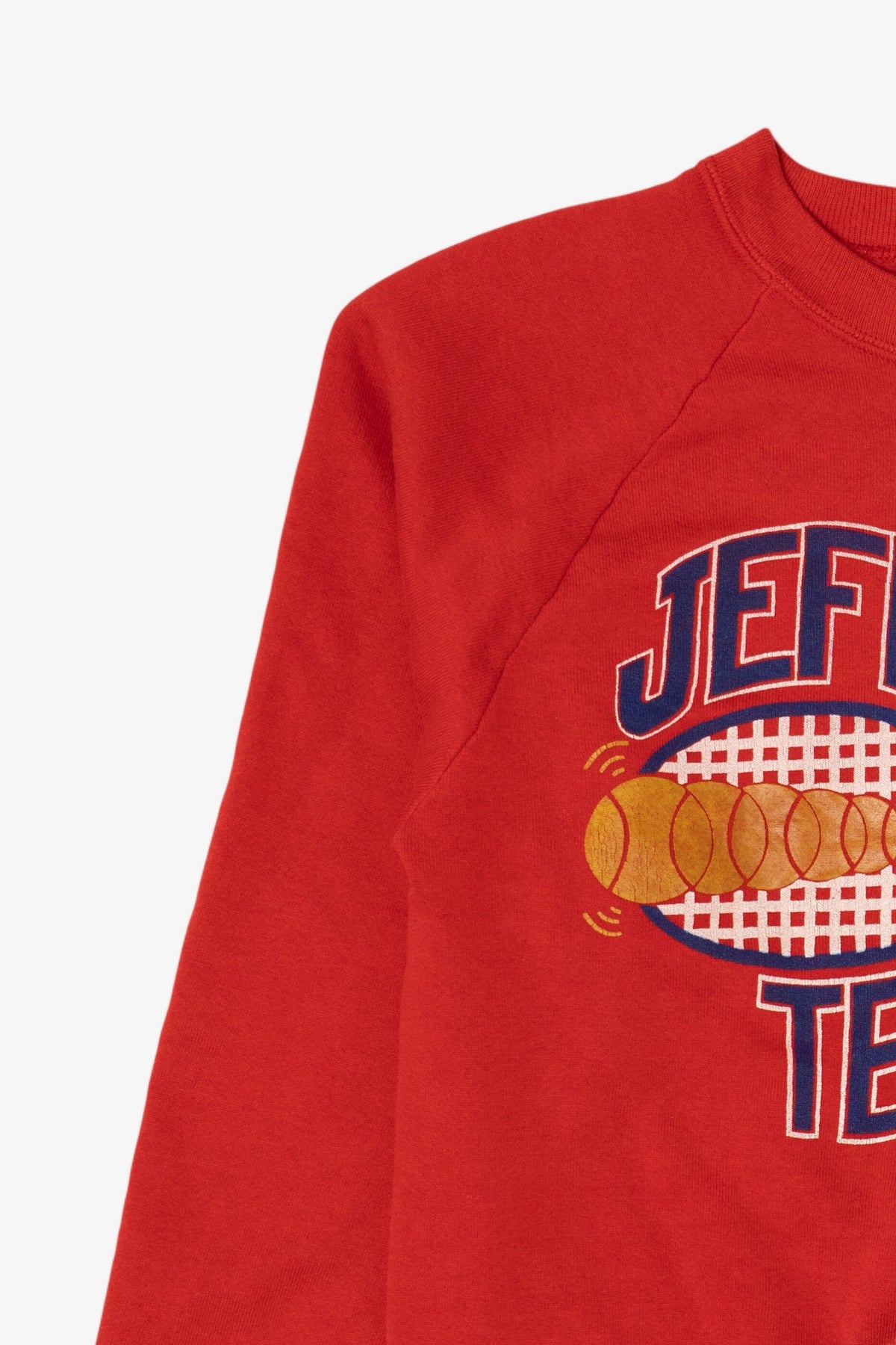 Vintage Red Jefferson Tennis Raglan Sweatshirt (1990s)
