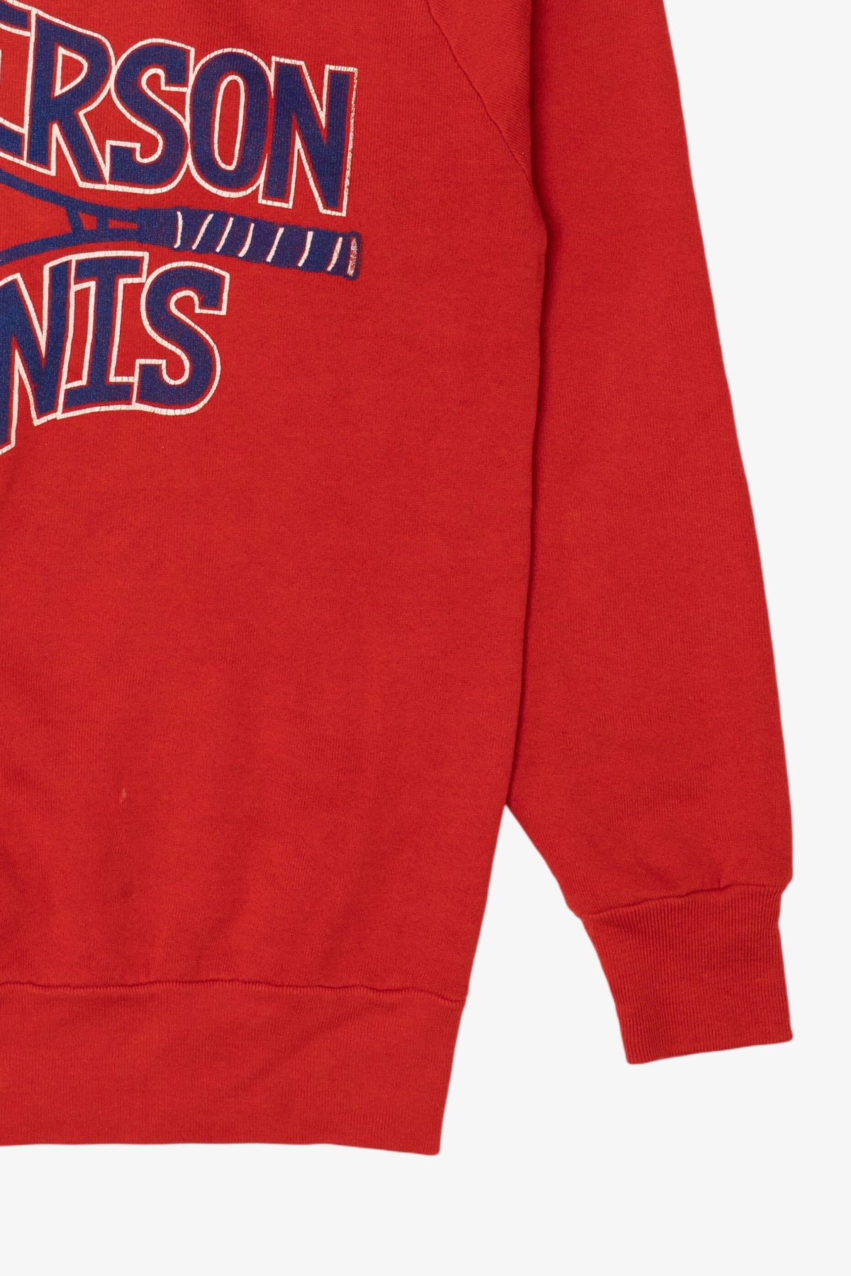 Vintage Red Jefferson Tennis Raglan Sweatshirt (1990s)