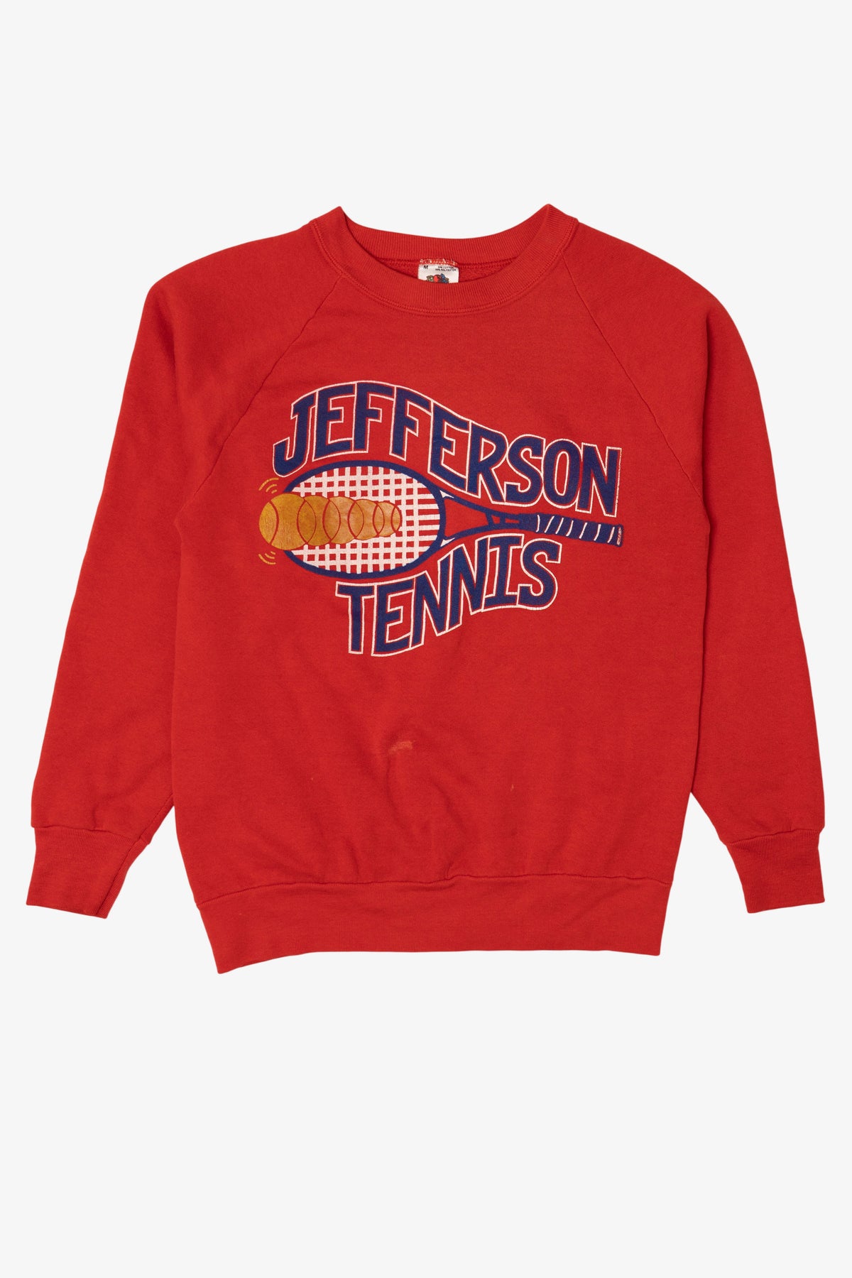 Vintage Red Jefferson Tennis Raglan Sweatshirt (1990s)