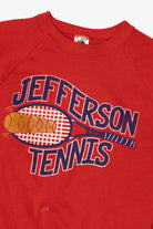 Vintage Red Jefferson Tennis Raglan Sweatshirt (1990s)