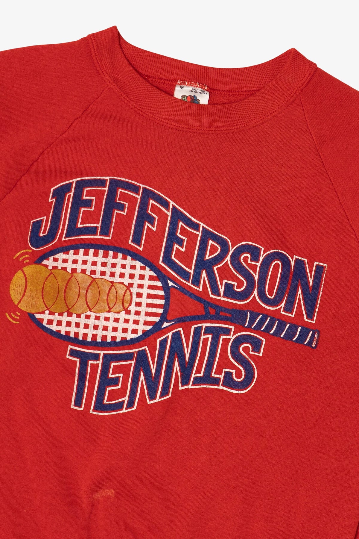 Vintage Red Jefferson Tennis Raglan Sweatshirt (1990s)