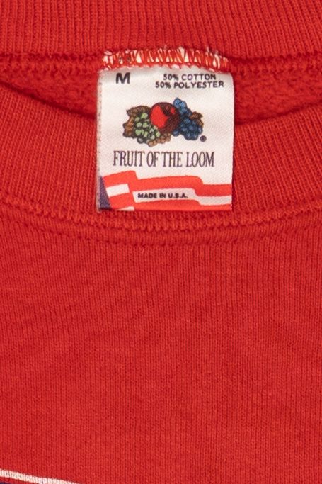 Vintage Red Jefferson Tennis Raglan Sweatshirt (1990s)
