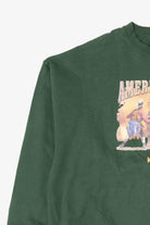 Vintage Green "American Legend" Rodeo Clown New Mexico Sweatshirt (1990s)