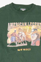Vintage Green "American Legend" Rodeo Clown New Mexico Sweatshirt (1990s)