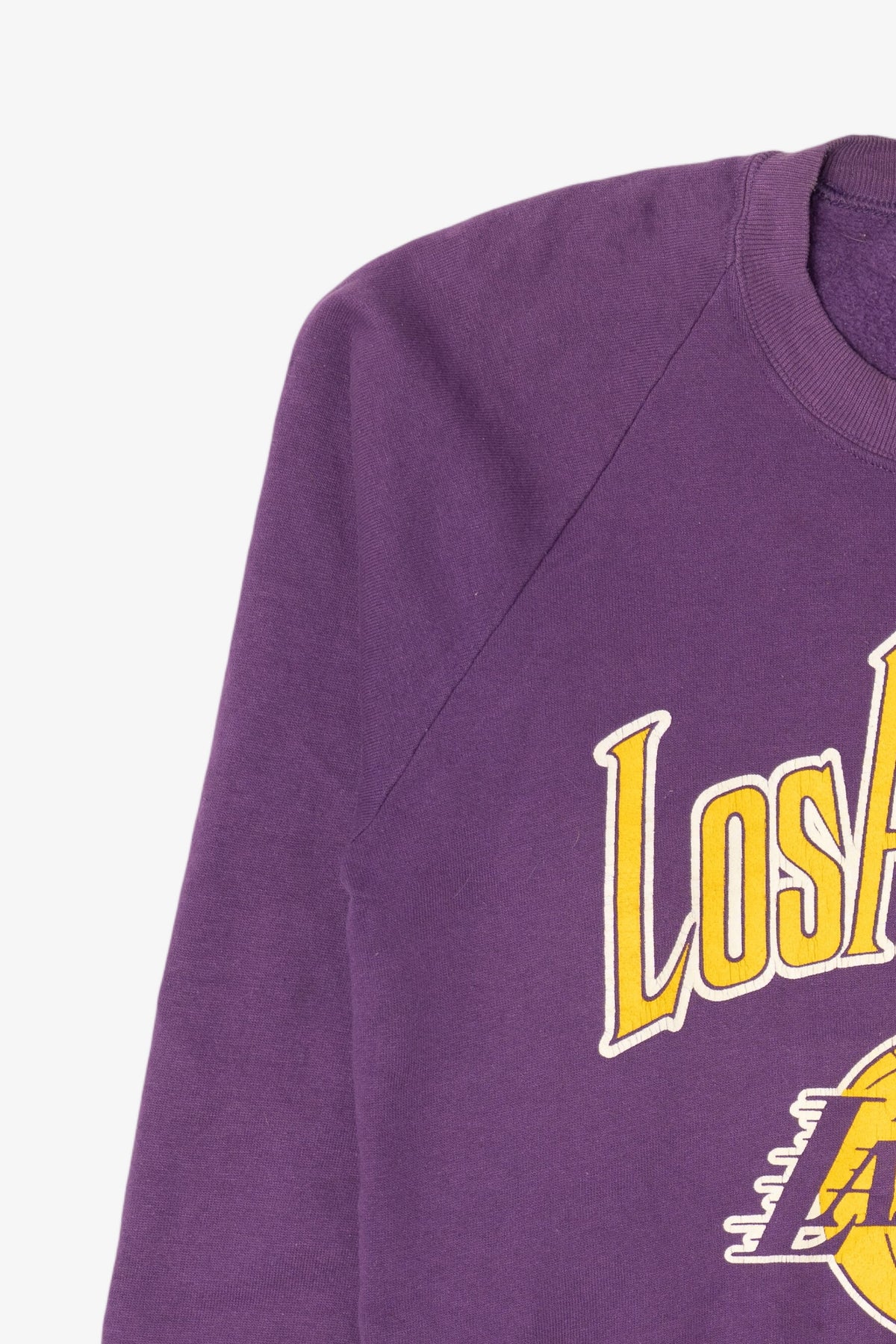 Vintage Purple Los Angeles Lakers Raglan Sweatshirt (1990s)