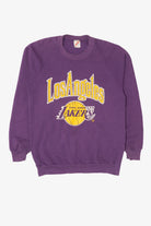 Vintage Purple Los Angeles Lakers Raglan Sweatshirt (1990s)