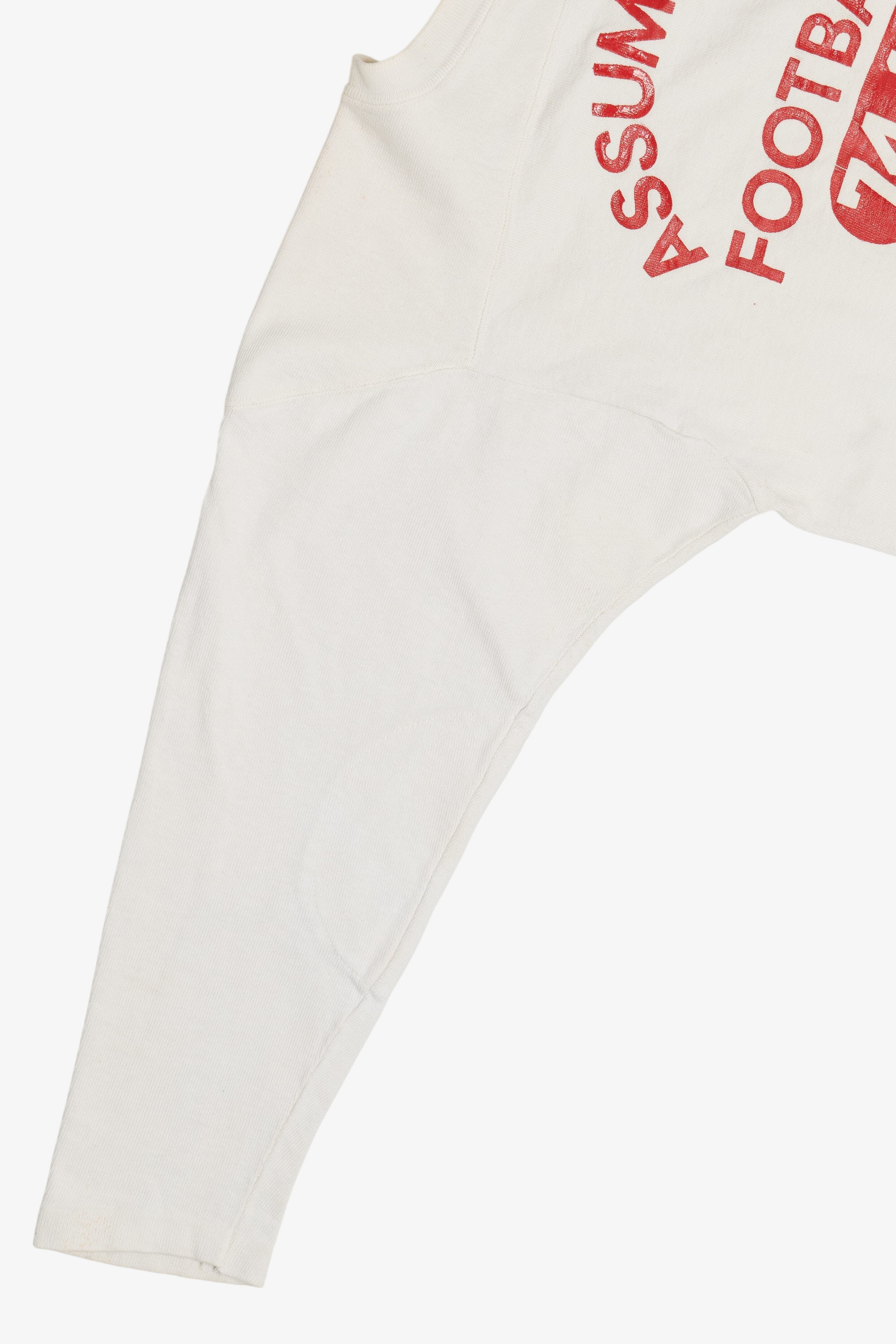 Vintage Champion "Assumption Football" 74-13 Padded Elbow Football Jersey Sweatshirt (1970s)