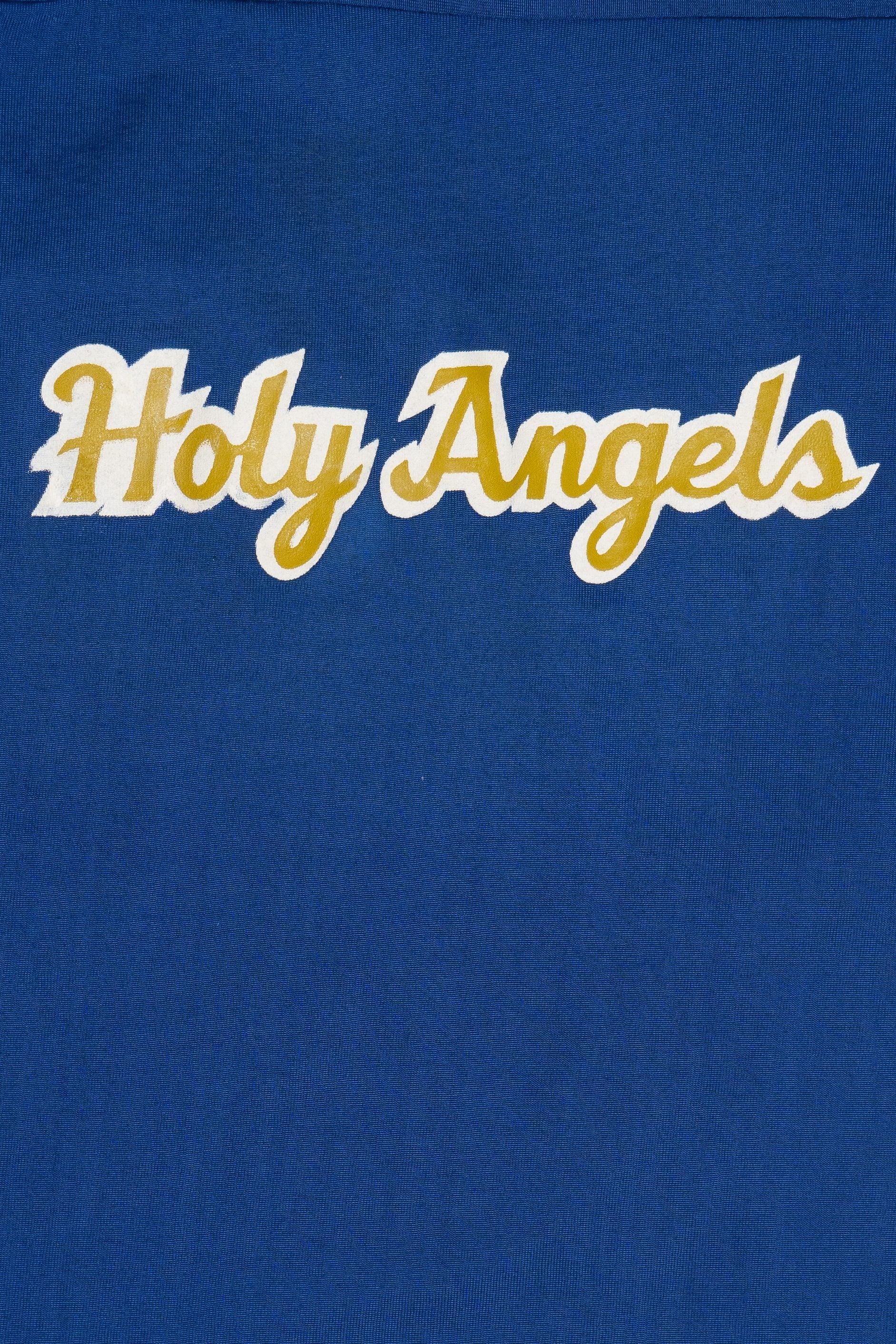 Vintage Champion "Holy Angels" 3/4 Sleeve Football Jersey Sweatshirt (1980s)