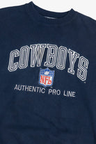 Vintage Distressed "Cowboys NFL Authentic Pro Line" Embroidered Sweatshirt (1990s)