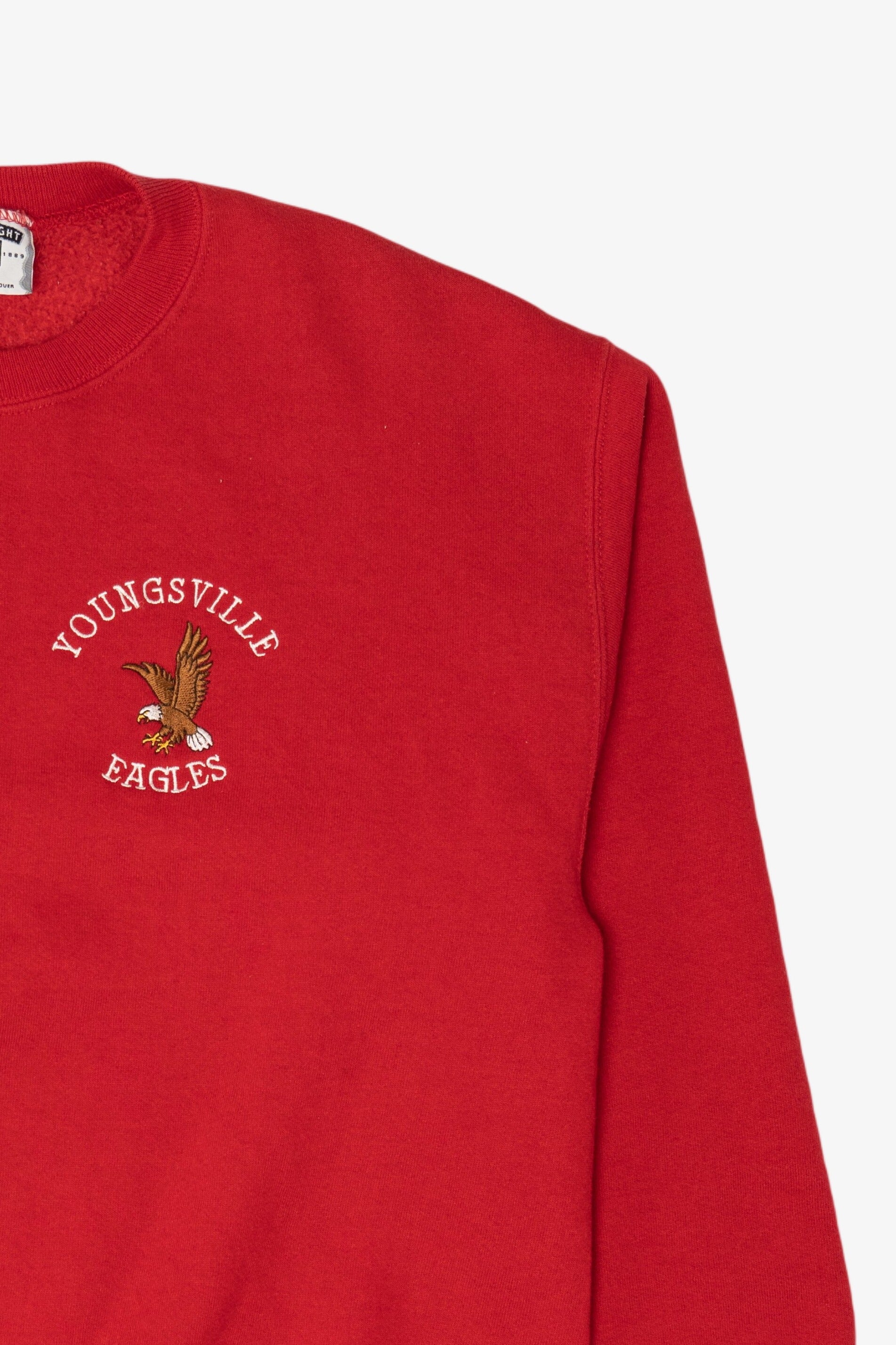 Vintage Red Embroidered Youngsville Eagles Sweatshirt (1990s)