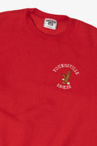 Vintage Red Embroidered Youngsville Eagles Sweatshirt (1990s)