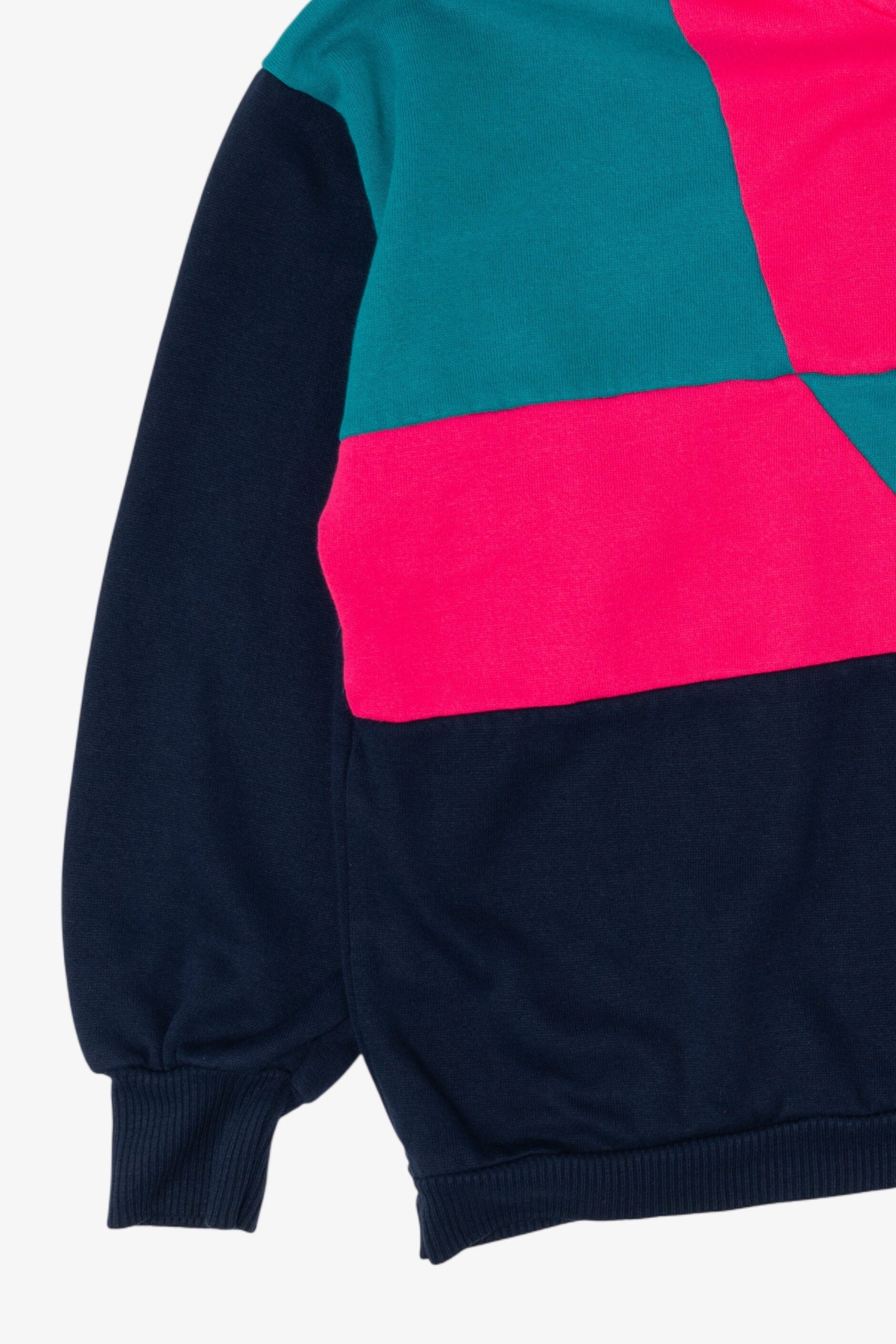 Vintage Union Made Color Block Quarter Zip Sweatshirt (1980s)