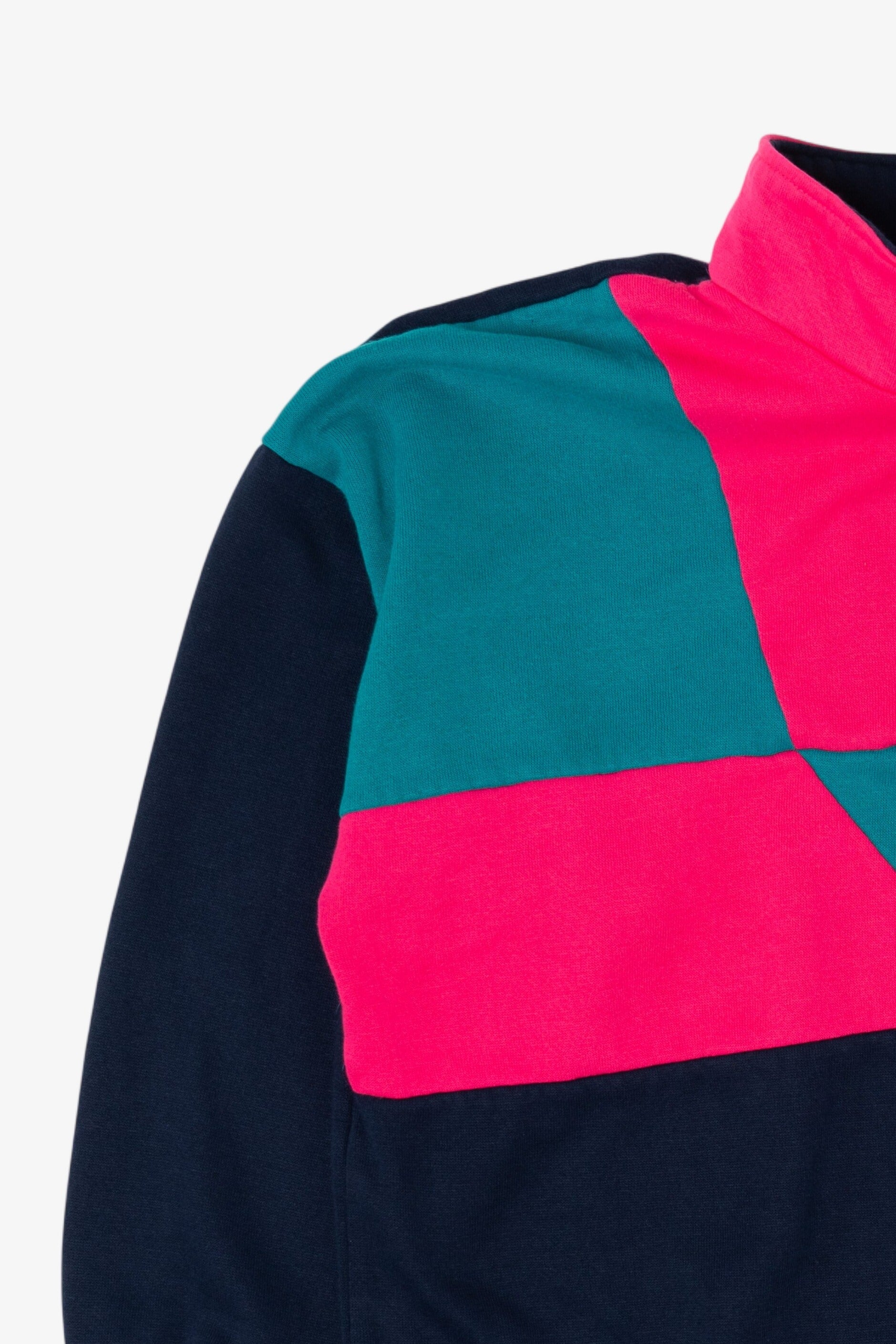 Vintage Union Made Color Block Quarter Zip Sweatshirt (1980s)