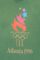 Vintage Green Olympics Centennial Atlanta 1996 T-Shirt (1990s)