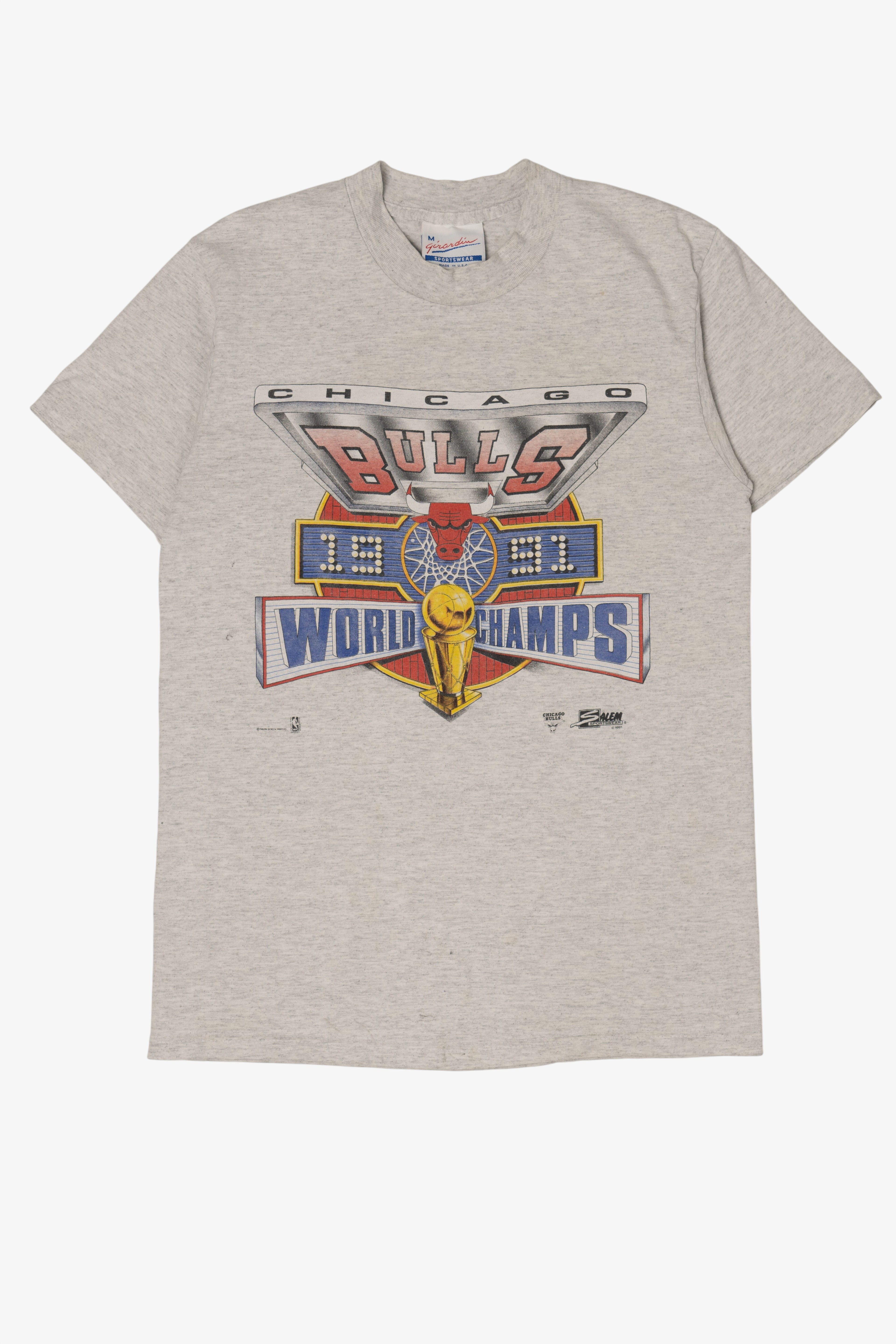 Vintage Chicago Bulls 1991 World Champs Basketball T-Shirt (1990s)