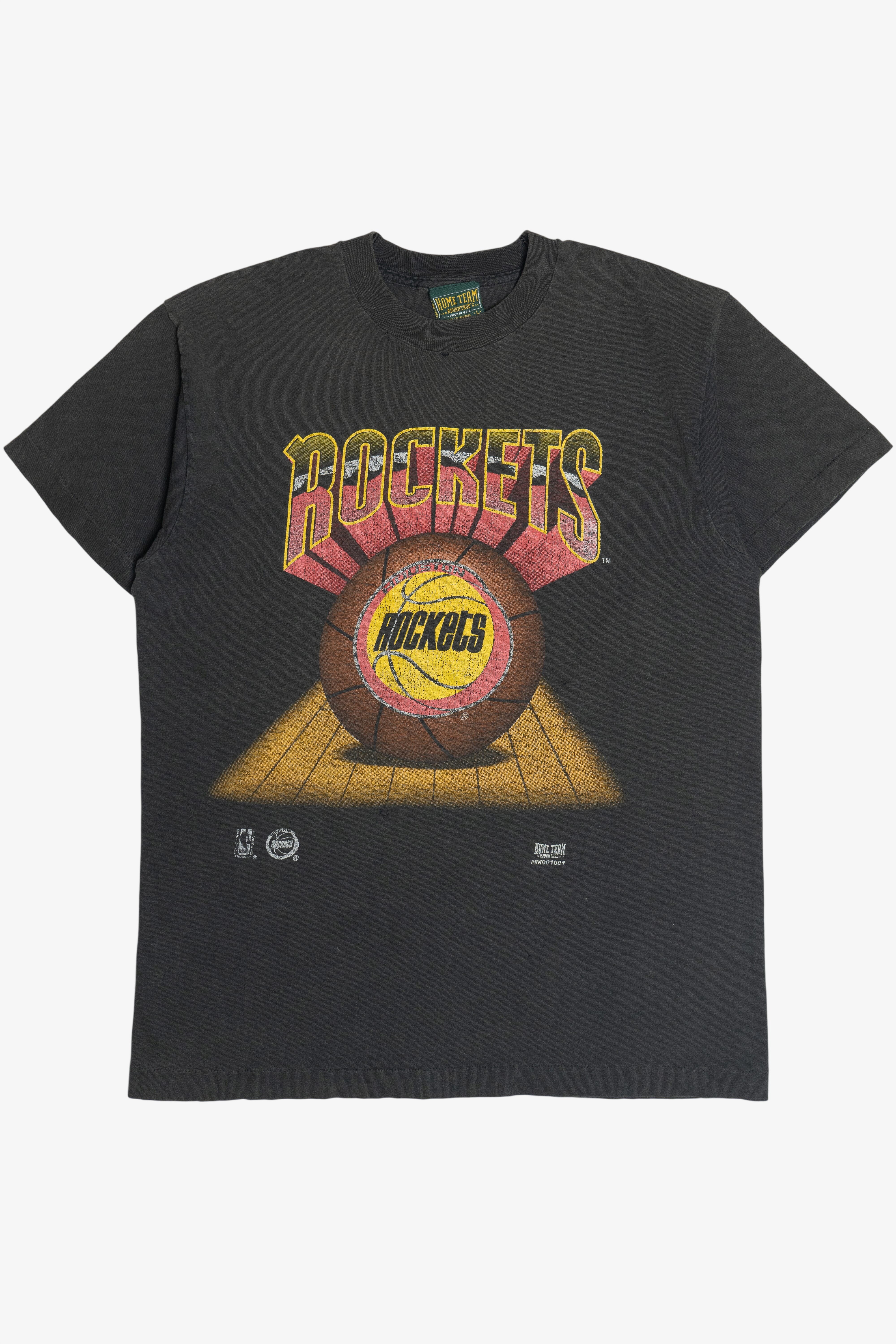90s Huston Rockets vintage tee USA製 Vintage Distressed NBA Houston Rockets Single Stitch T-Shirt
