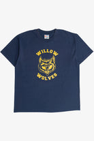Vintage "Willow Wolves" Mascot Single Stitch T-Shirt (1990s)